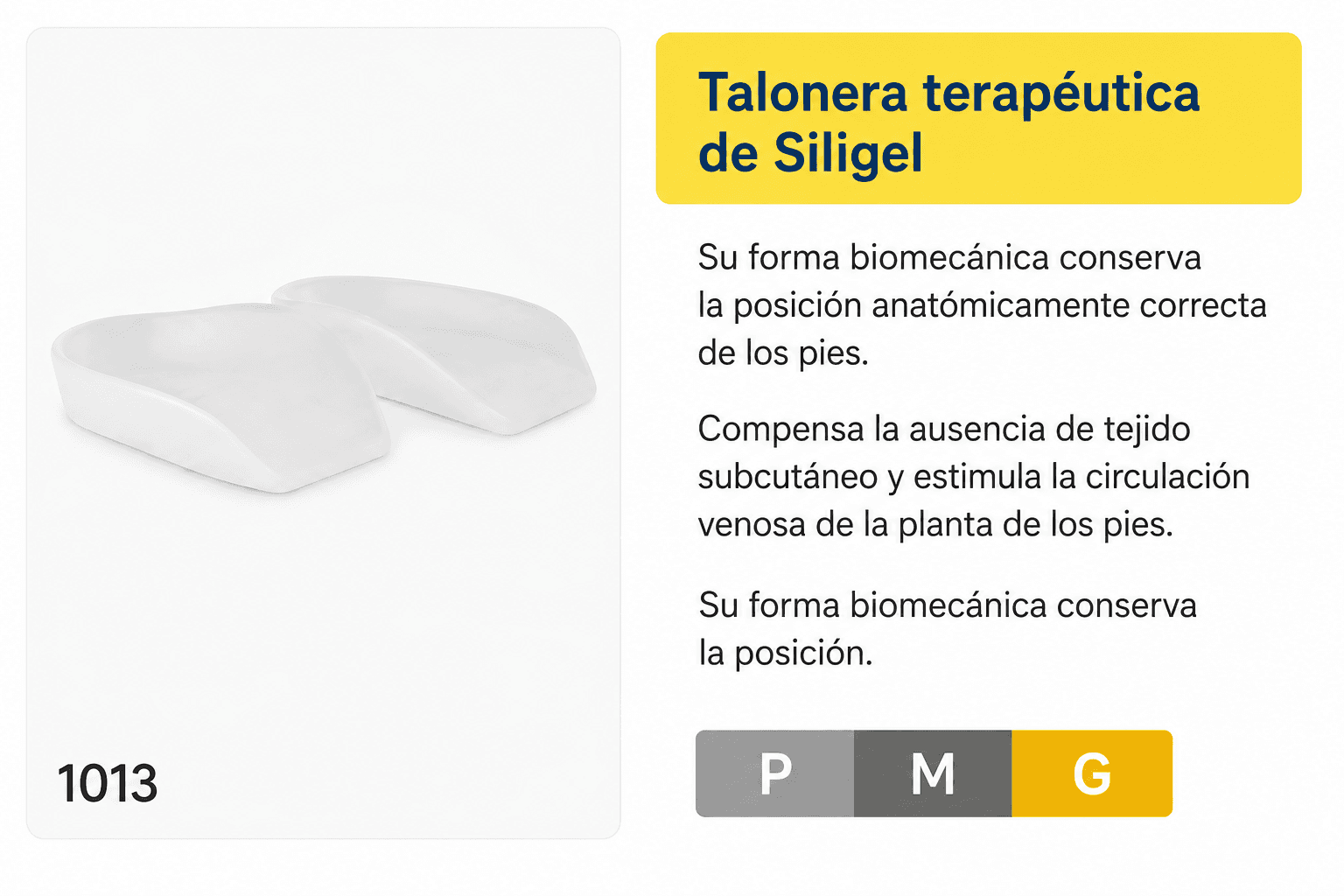 Talonera terapéutica de Siligel (Ref. 1013)