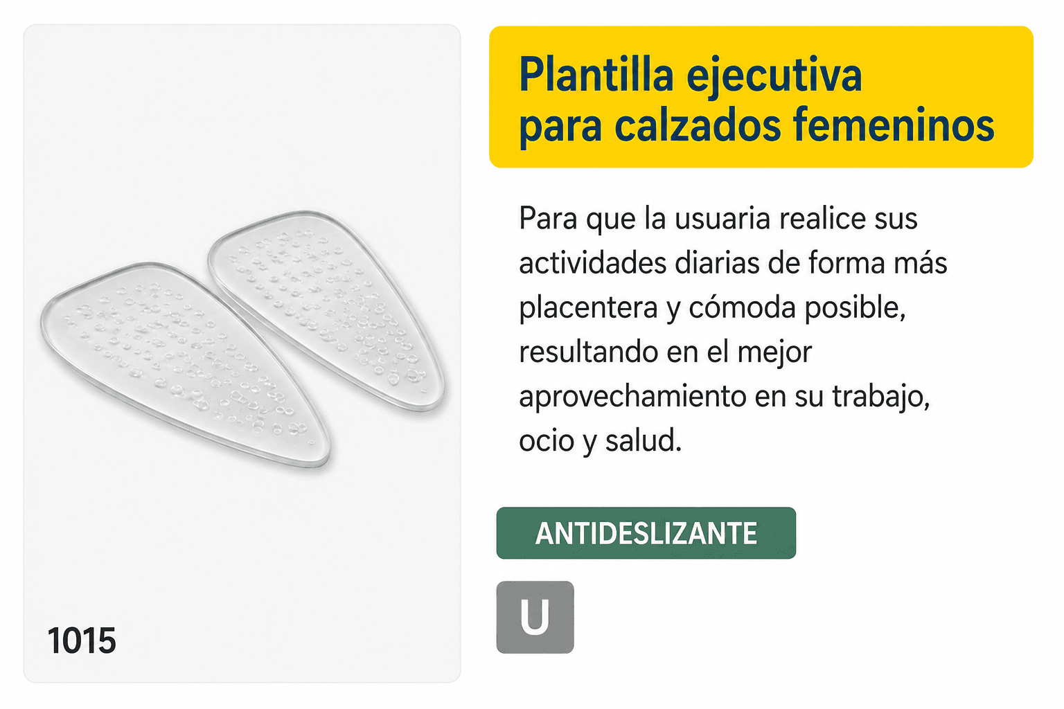 Plantilla ejecutiva para calzados femeninos (Ref. 1015)