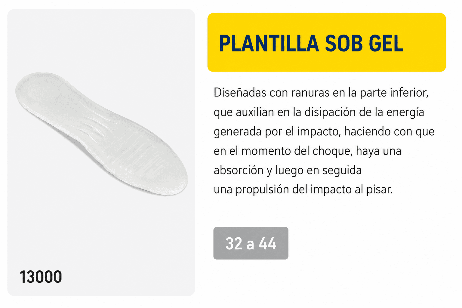 Plantilla Sob Gel (Ref. 13000)