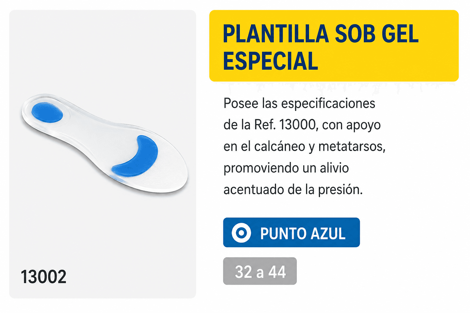 Plantilla Sob Gel Especial (Ref. 13002)