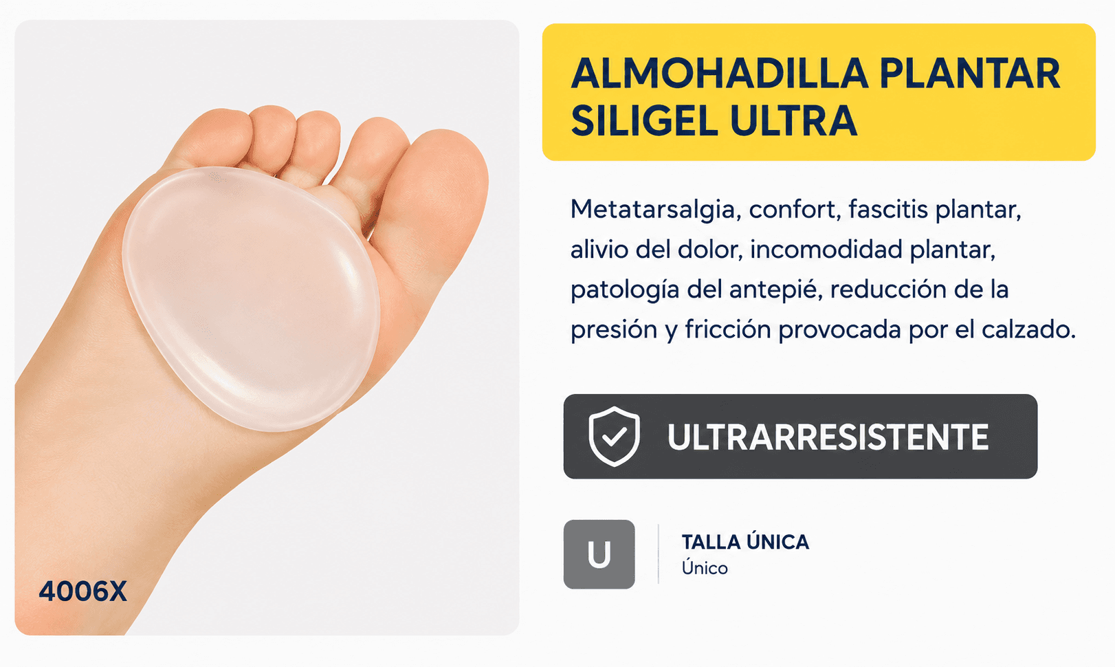 Almohadilla plantar Siligel Ultra (Ref. 4006X)