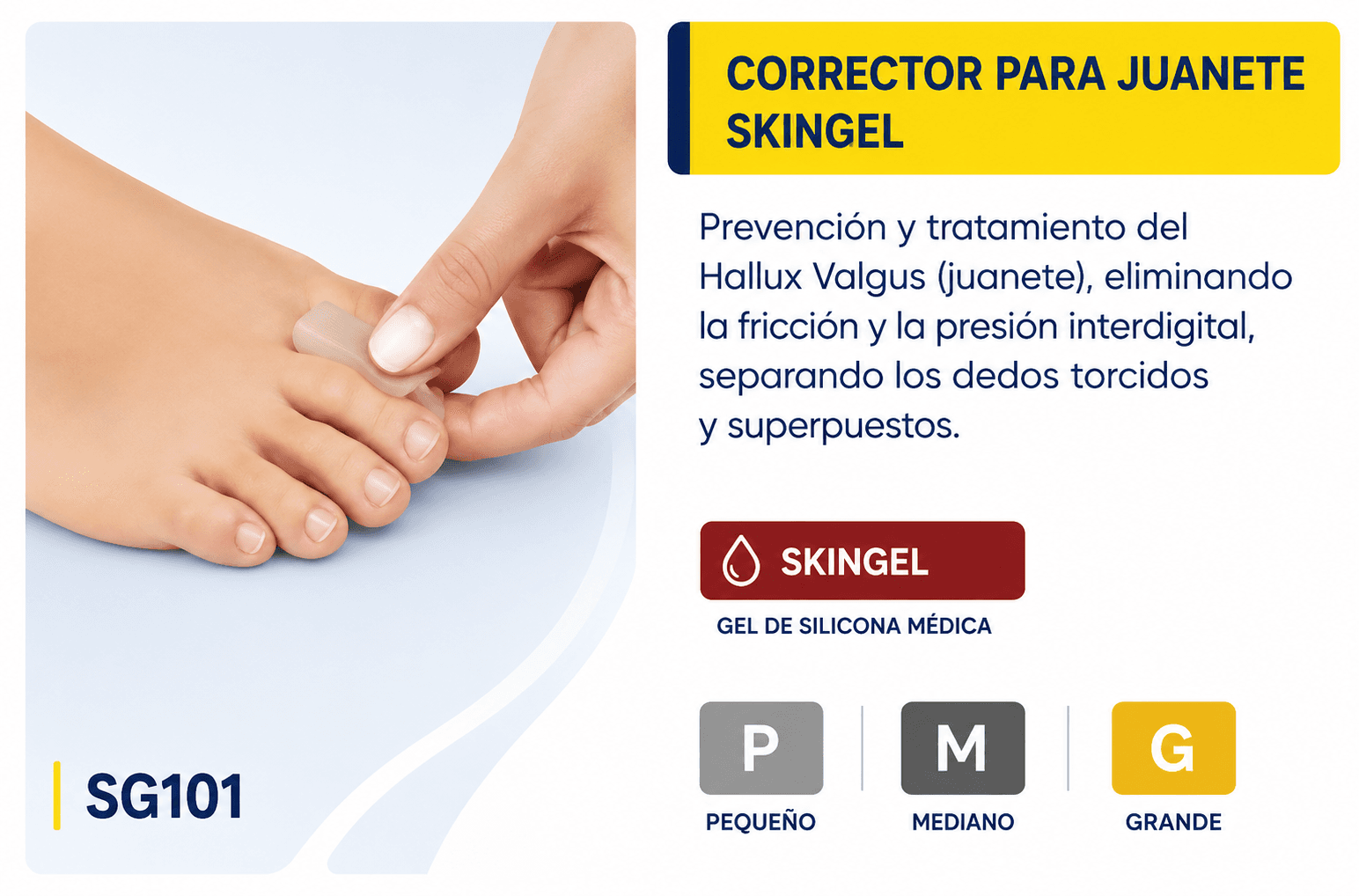 Corrector para juanete Skingel (Ref. SG101)