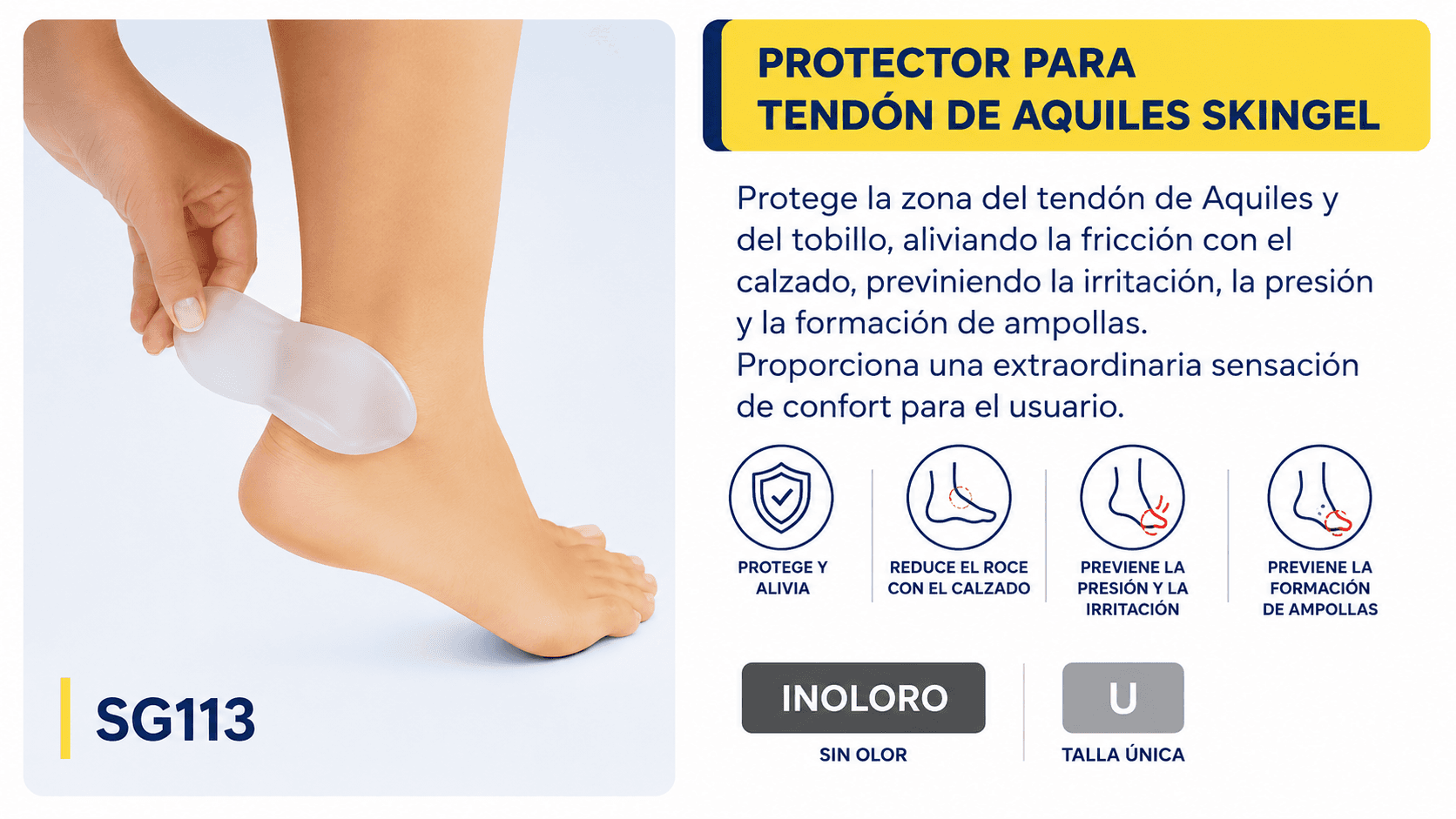 Protector para tendón de Aquiles Skingel (Ref. SG113)