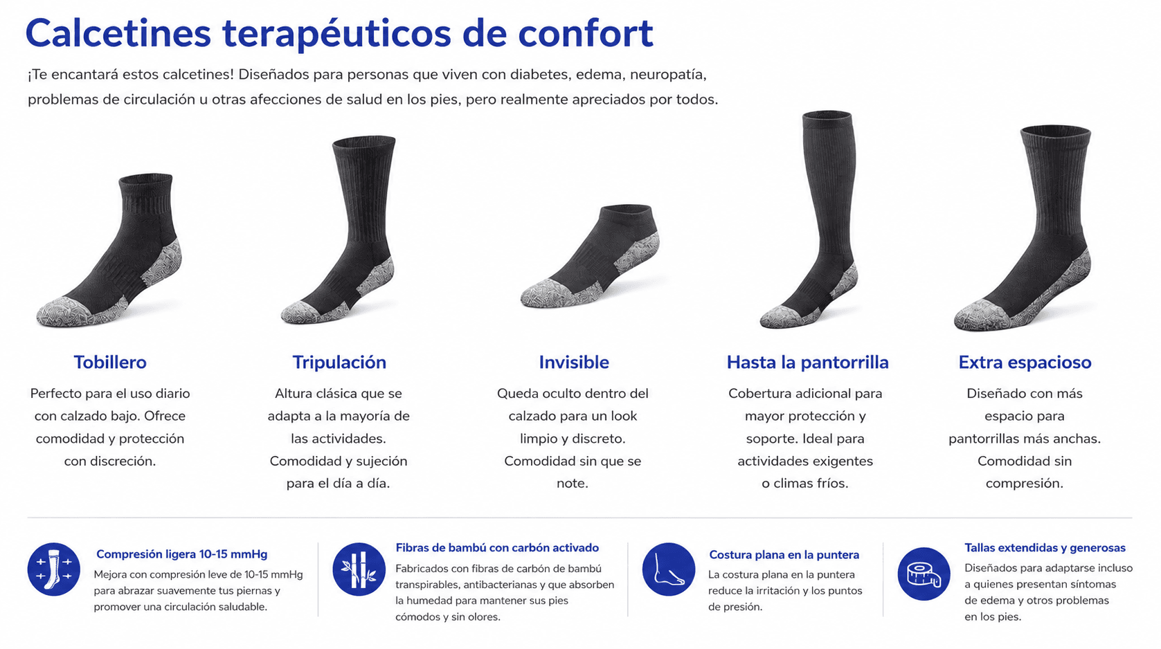 Calcetines terapéuticos de confort