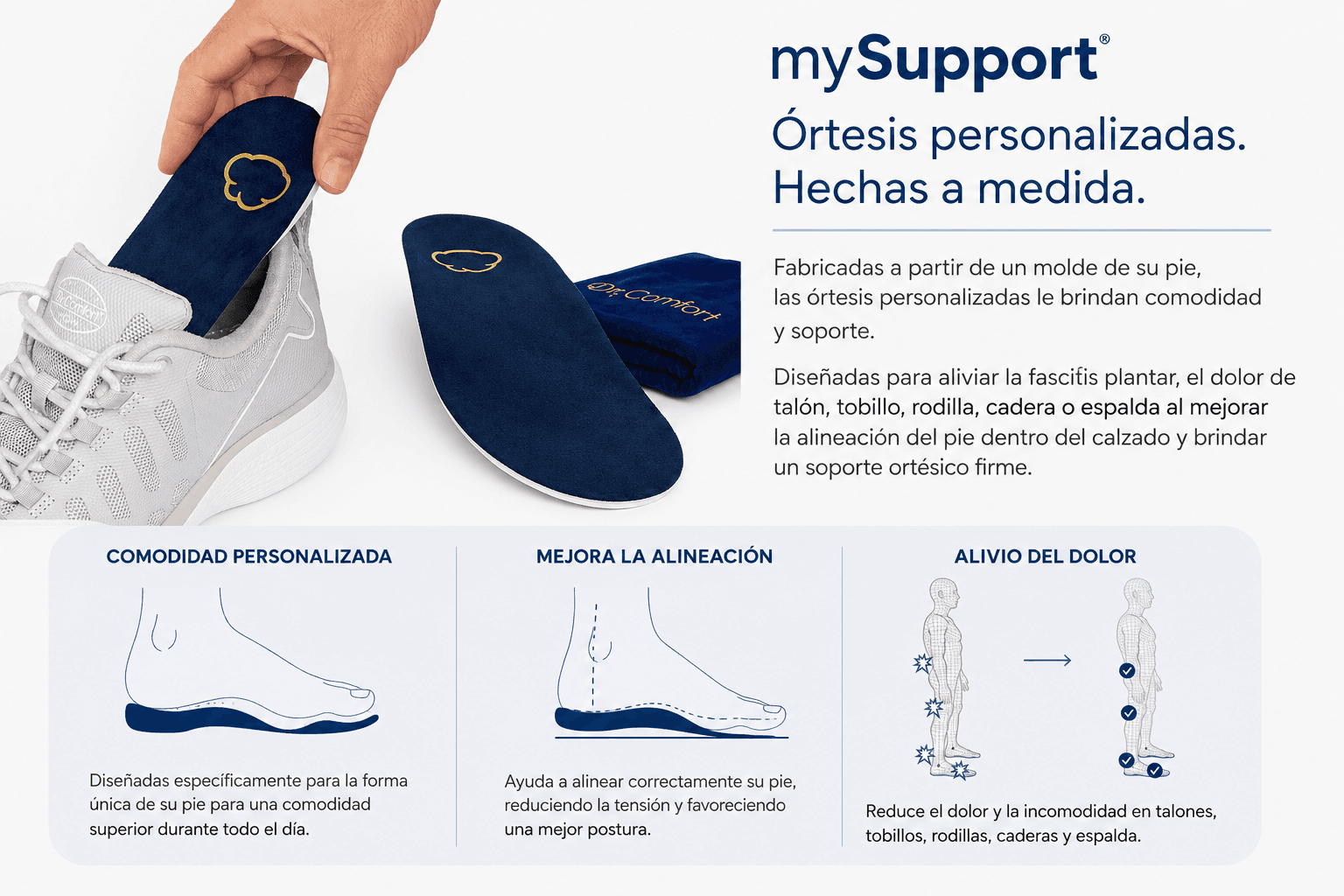 Órtesis personalizadas mySupport — hechas a medida